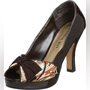 Madden Girl Womens Black and Multi Patent Pristege Platform Pump size and size 7
